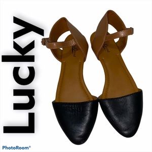 Lucky Brand Abbee Leather Sandals sz 7